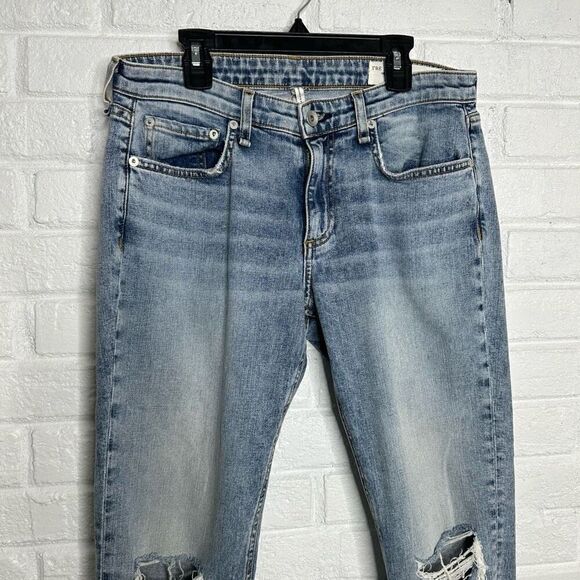 Rag & Bone Dre Low Rise Slim Boyfriend Jeans in Stella Distressed size 27 - Picture 2 of 7